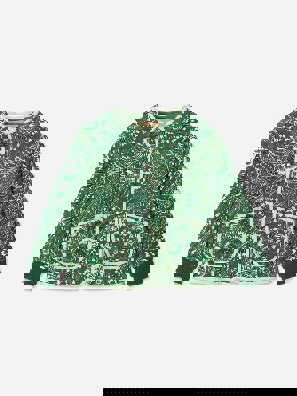 Etro Girls Floral Paisley Jacket in Green