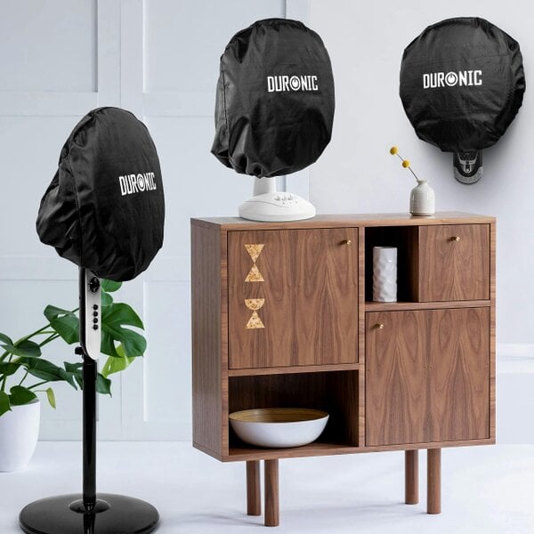 Duronic Fan Dust Cover Black for 12 & 16 Inch Pedestal & Desktop Fans Wipe Clean Cover Only