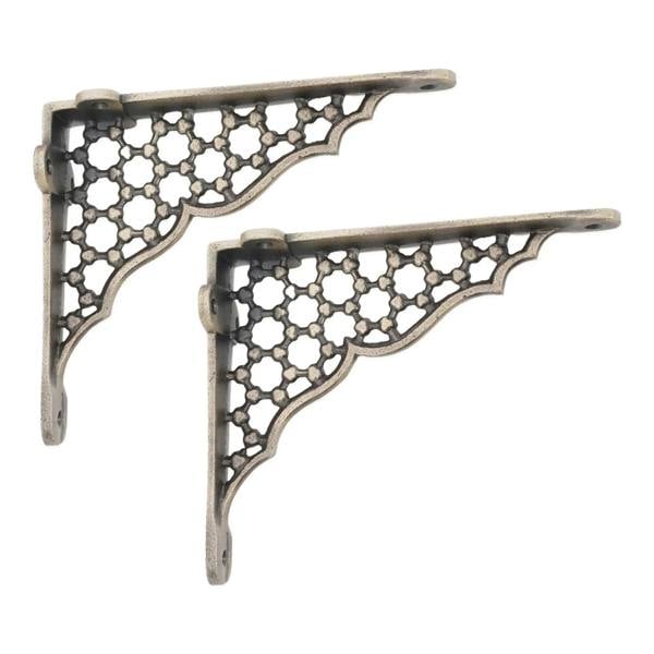 Oakcrafts - Honeycomb Shelf Brackets - Pair of Brackets 155mm x 155mm