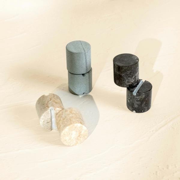 Zeolite marble cable pillar tower triple desk cable tidy