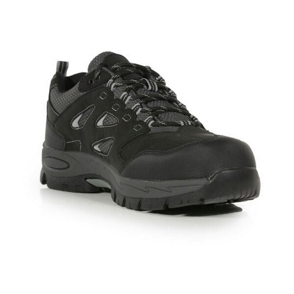 Regatta Professional Mens Nubuck Safety Trainers - Black/Granite