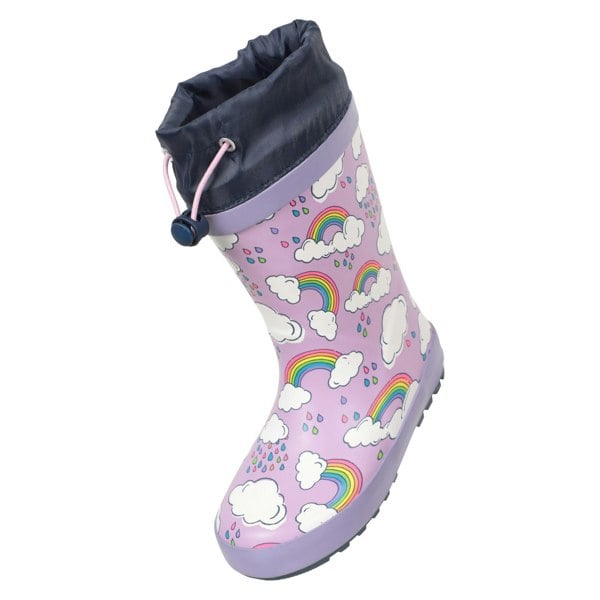 Mountain Warehouse Childrens/Kids II Rainbow Winter Wellington Boots - Lilac