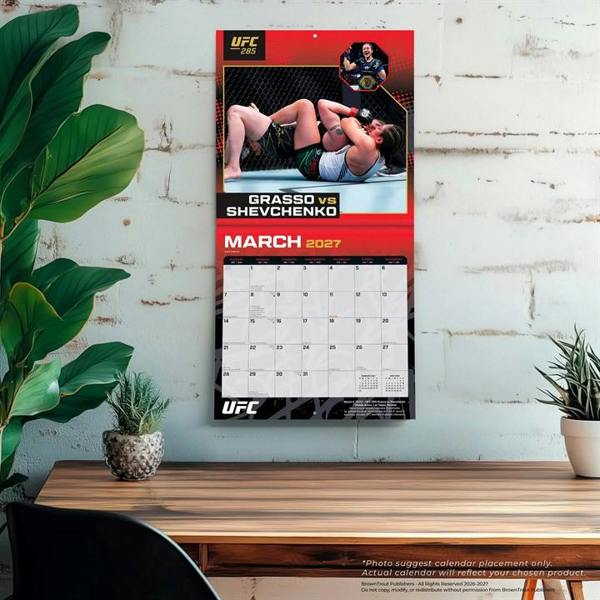 UFC Championship Bouts Calendar 2027, Wall Calendars, Month To View, Sports, Gift