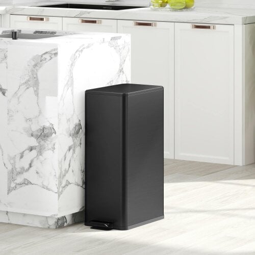 HOMCOM 20L Kitchen Pedal Bin, Slim Rubbish Bin with Soft-Close Lid