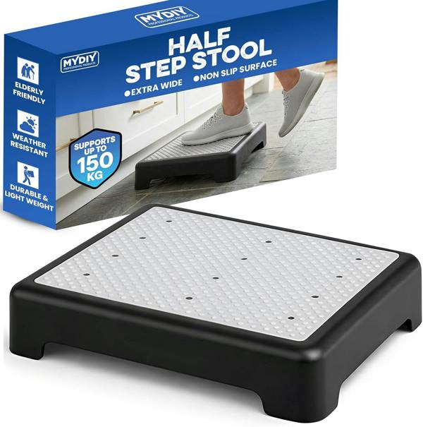 MY DIY PROFESSIONAL PRODUCTS My DIY Door Step Stool, 50 x 43 x 10 cm Supports 150kg Non-Slip Step Stool & Mobility Aid for Elderly & Children