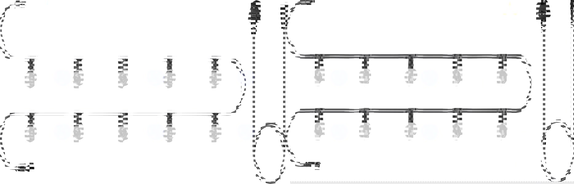 Eagle Connect Festoon Black Rubber IP65 10m/10x2w Colour Change Lamp