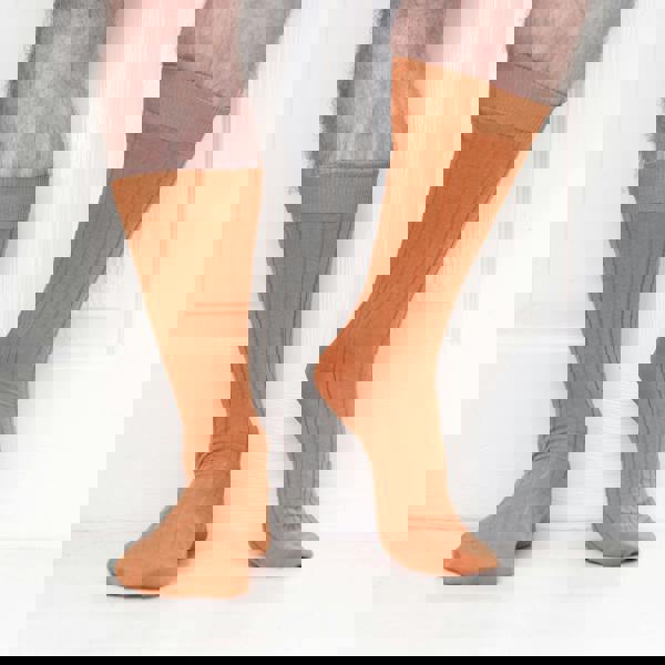 Jemsox Clay Orange Recycled Rib Men’s Socks | Eco-Friendly & Stylish