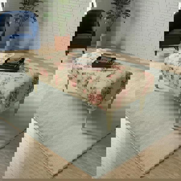 Handcrafted UK bench with seamless top and high-density foam for firm seating