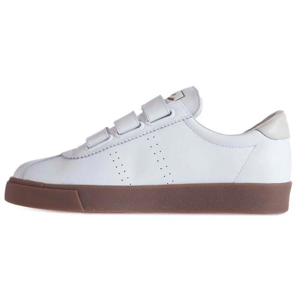 Superga Womens/Ladies 2870 Sport Club S Contrast Detail Leather Trainers - White/Beige Gesso - 