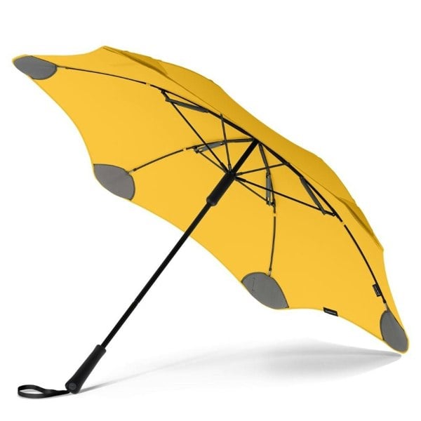 Classic Windproof Yellow Blunt Umbrella  Under canopy