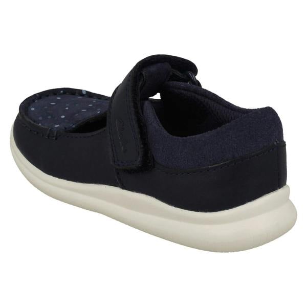 Clarks Girls Clarks Spotty Detailed T-Bar Shoes Crest Moc