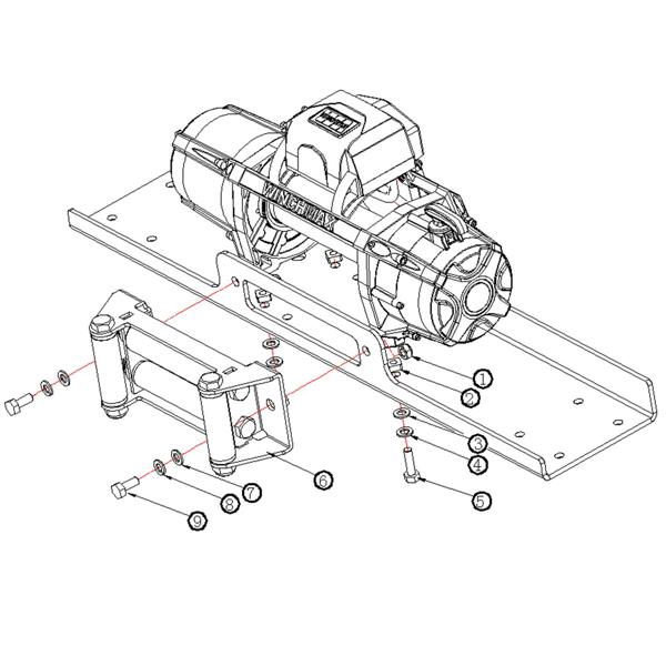 WINCHMAX Winch Mounting plate for 13,000lb + 13,500lb Winches. Galvanised