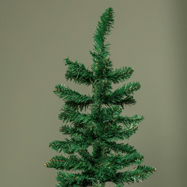 Samuel Alexander 5ft (1.5m) Green Artificial Pencil Christmas Tree With Green Metal Stand and 236 Tips