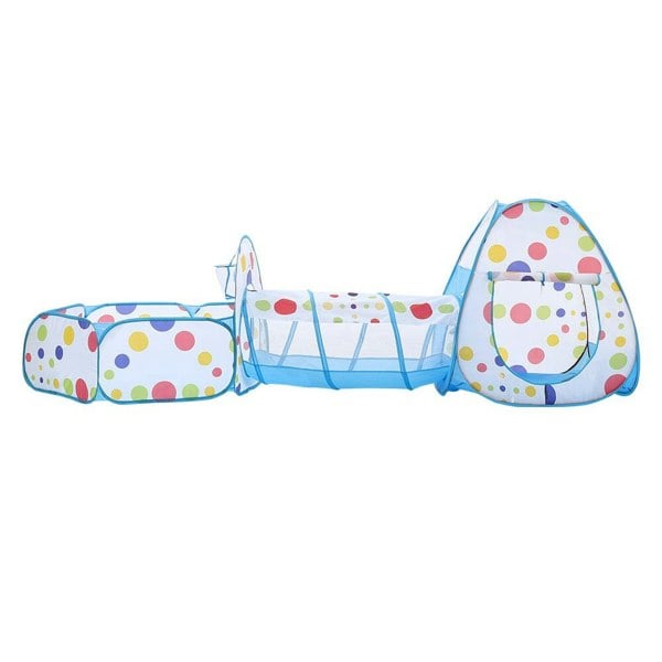 3-in-1 Play Tent Set for Kids Pop Up with Tunnel Ball Pit Playhouse Play Tents Living and Home