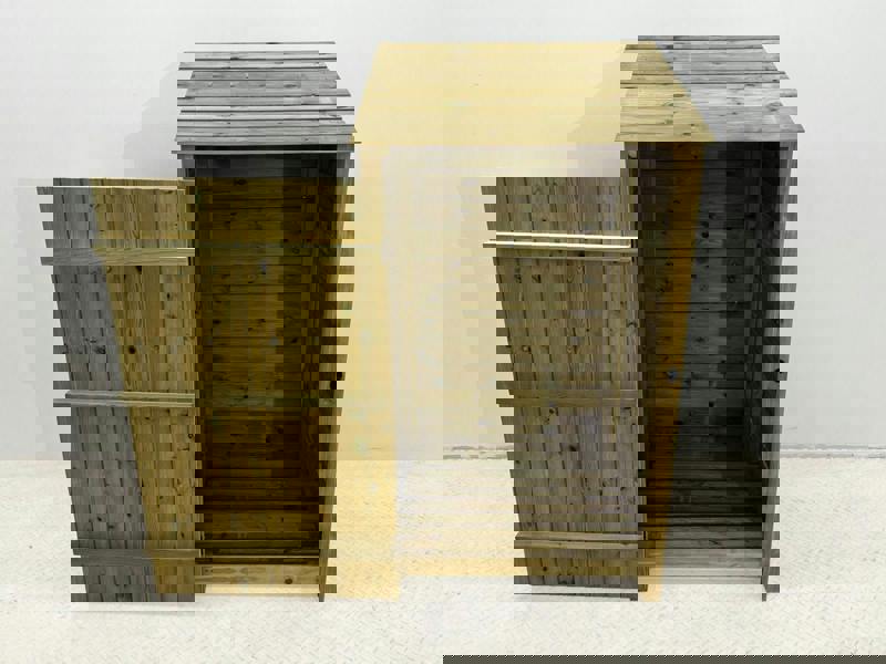 Arbor Garden Solutions Wooden Premium Tongue/Groove Log Store with Door (W-99cm, H-126cm or H-180cm, D-88cm)