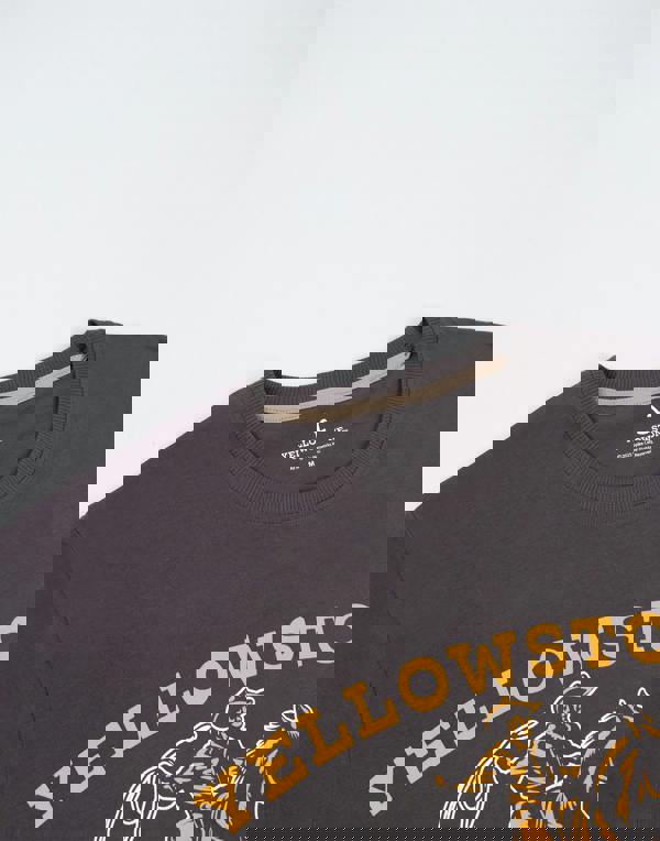 Yellowstone Mens Grey Character Short Sleeve Long Leg Pyjama Set