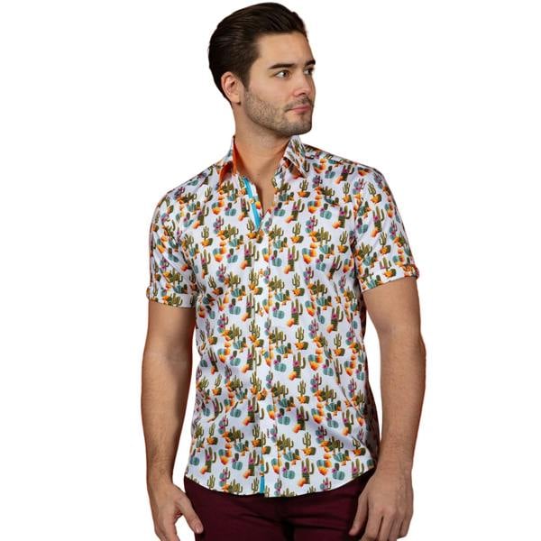 CACTUS PRINT SHORT SLEEVE SHIRT - Claudio Lugli Shirts