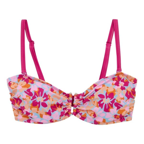 Regatta Womens/Ladies Aceana III Summer Floral Bikini Top - Pink/Blue/Orange