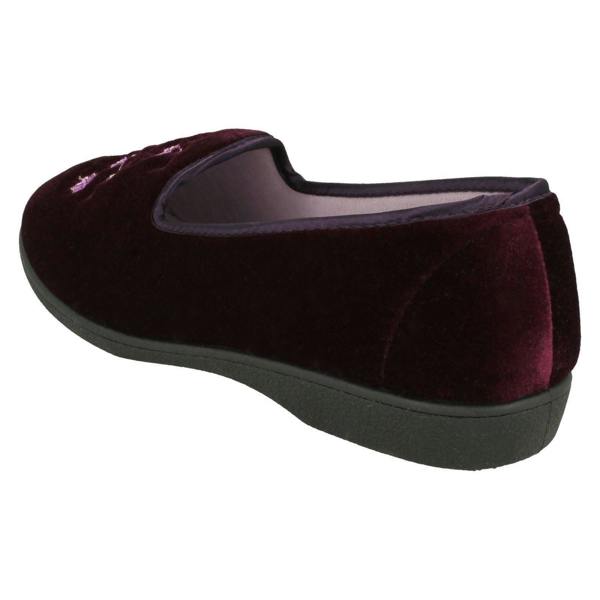 Rosebank Ladies Rosebank Embroided Flowers Detailed Slippers Racheal