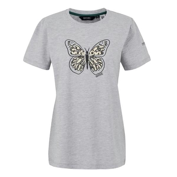Regatta Womens Filandra VX Butterfly T-Shirt - Grey Marl