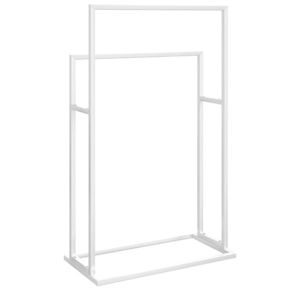 Berkfield Freestanding Towel Rack White 48x24x78.5 cm Iron