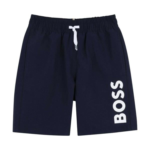 Hugo Childrens/Kids Logo Swim Shorts - Navy - 