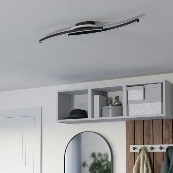EGLO Lungolago Black Steel Minimalist Ceiling Light