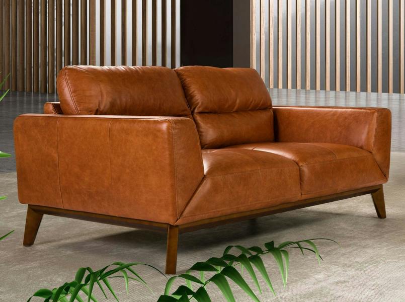 Angel Cerdá Brown leather sofa 6046/6047