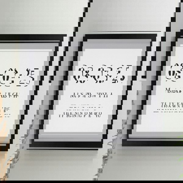 Personalised Memento Company Personalised Special Date Black Poster Frame