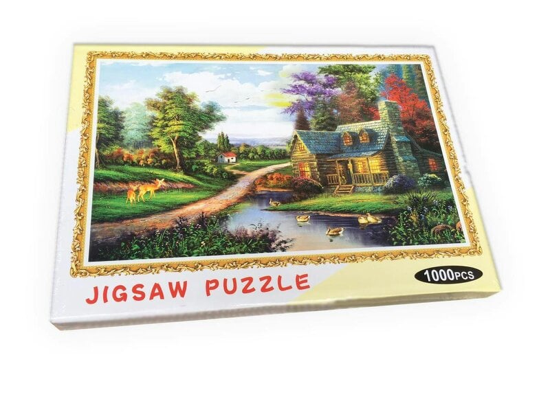 Shatchi 20cm 1000 Piece Jigsaw Puzzle for Adults, Landscapes, Cities and Nature Design, Multicolour