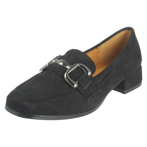 Spot On Ladies Spot On Loafers Low Heeled Shoes F90156