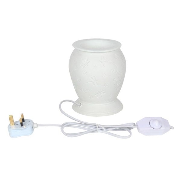Serano Dragonfly White Ceramic Electric Burner and Wax Warmer