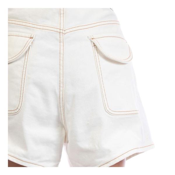Off White Womens/Ladies Denim Shorts - White - 