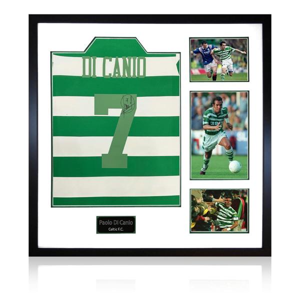 Paolo Di Canio Signed Celtic Shirt Elite Frame