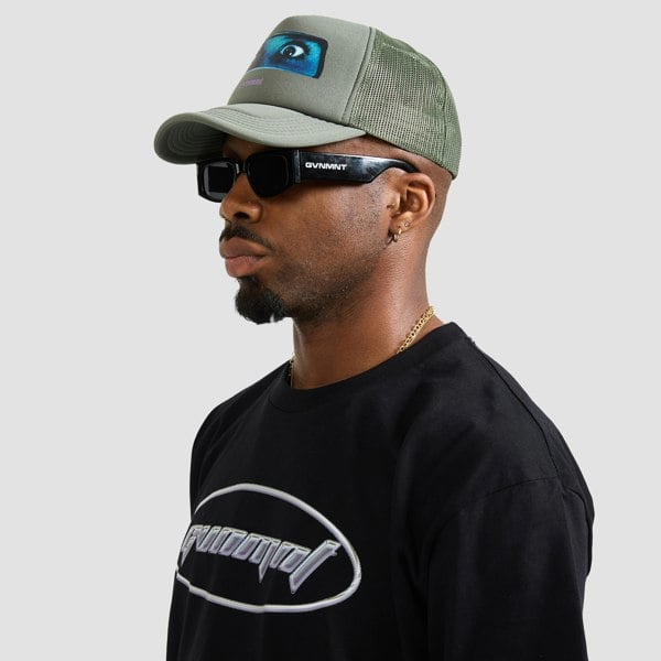 GVNMNT Clothing Co Check ya mirrors Trucker Cap - Green