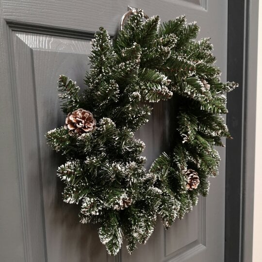 Samuel Alexander Premier Rocky Mountain Snow Tipped Christmas Wreath 50cm
