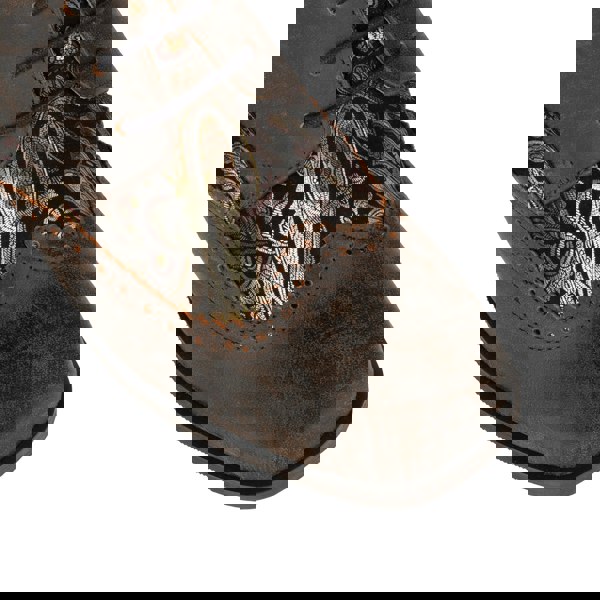 Embassy London Ziggy - Brown Print - Women’s Leather & Paisley Lace-up Brogue Heel