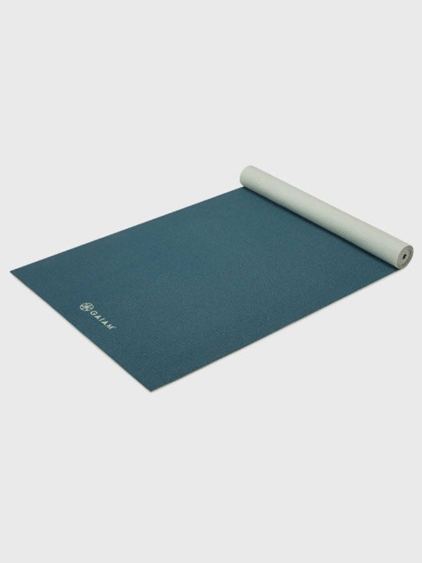 Gaiam Deep Jade/Icicle Reversible 2 Colour Yoga Mat 4mm