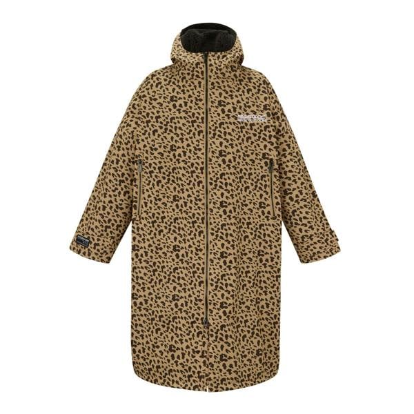 Regatta Unisex Adult Leopard Print Waterproof Reversible Changing Robe - Multicoloured - 
