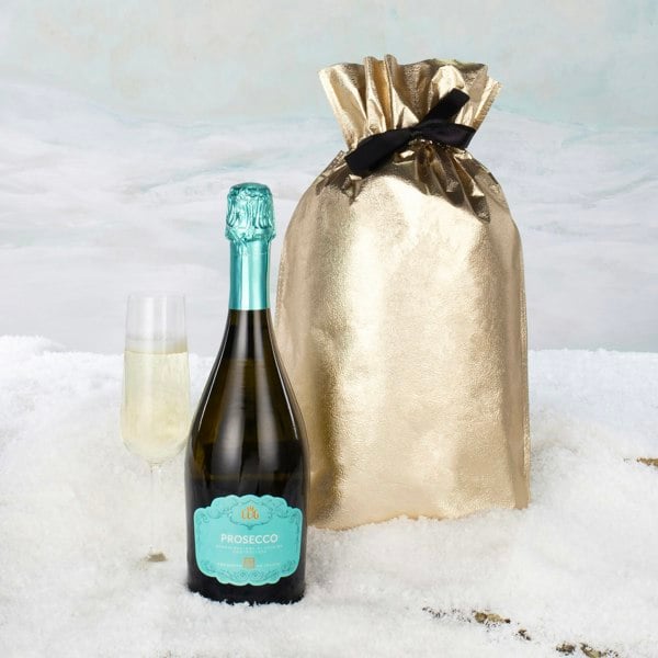 Virginia Hayward Bottle of Bubbly Christmas Gift - Prosecco Wine Gift