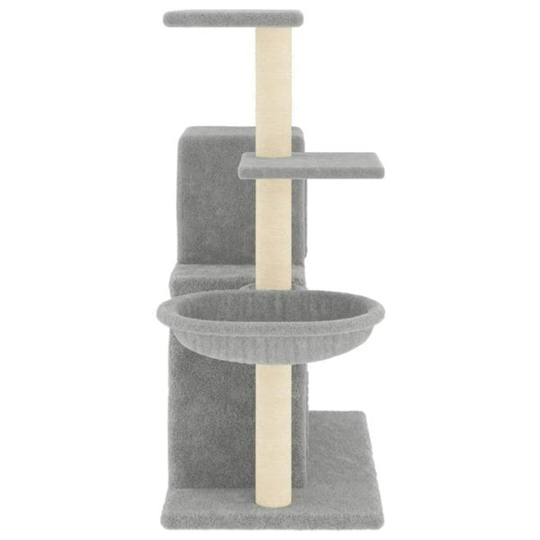 Berkfield Cat Tree with Sisal Scratching Posts Light Grey 83 cm