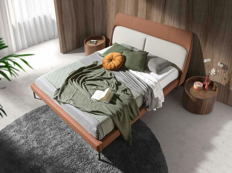 Angel Cerdá Walnut and black steel bedside table 7130