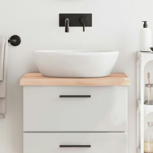Berkfield Bathroom Countertop 60x60x4 cm Untreated Solid Wood
