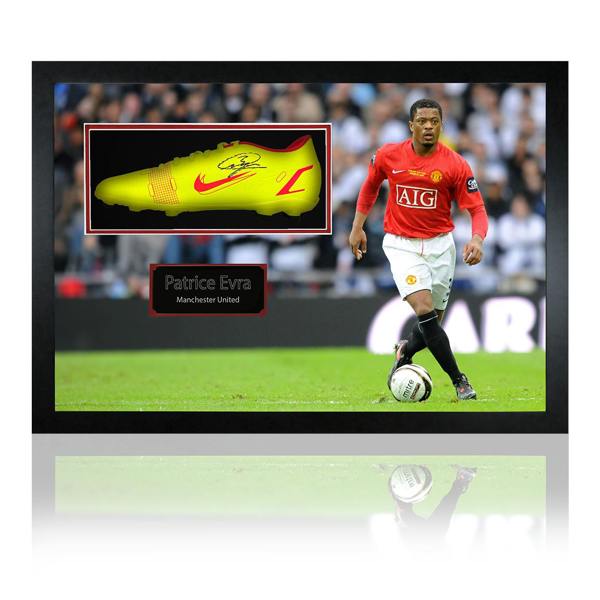 Patrice Evra Signed Boot Iconic Frame