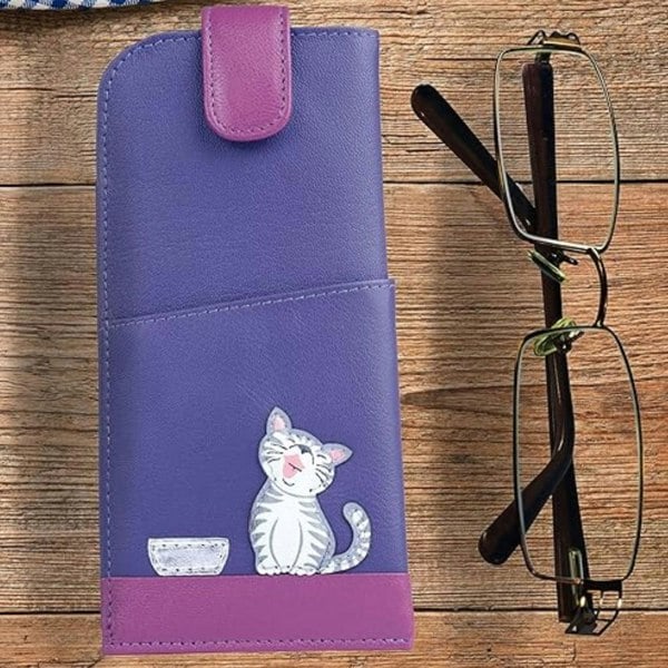 Mala Leather Ziggy Cat Leather Glasses Case