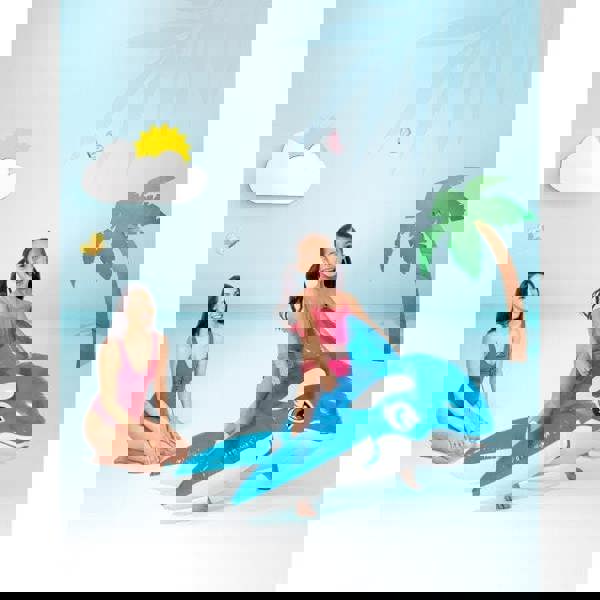 smartbies Intex 66 Little Whale Ride-On Float | Inflatable Pool Toy for Kids