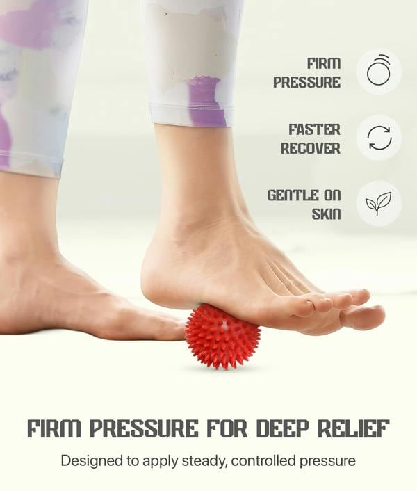 ROMIX Foot Massage Roller and Spiky Massage Ball Set, Deep Tissue Massage Tools for Feet, Hands, Arms and Legs
