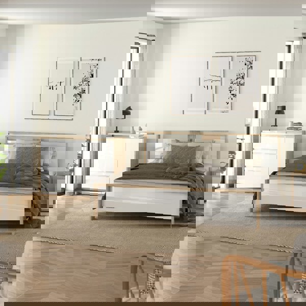 Furniture To Go Next Sideboard with 1 Door and 3 Drawers Jackson Hickory White high gloss