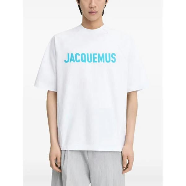 Jacquemus Le t-shirt Typo T-Shirt   in  White