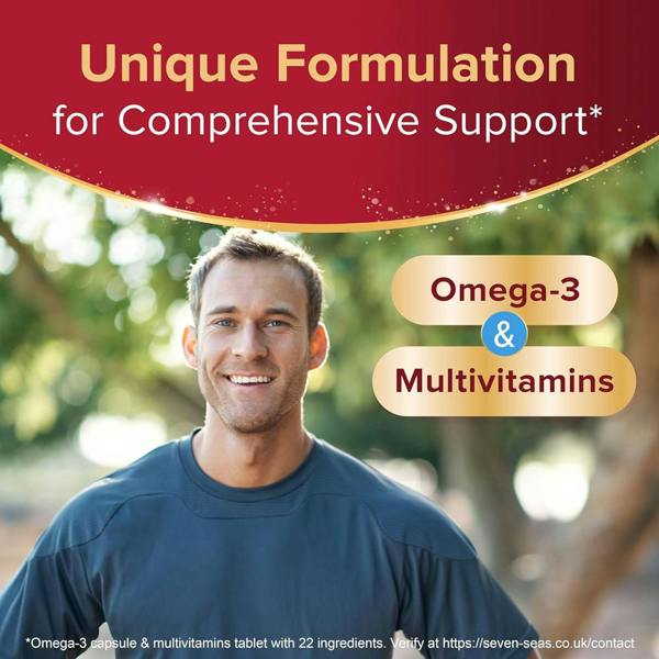 Seven Seas Omega-3 & Multivitamins Man 30 Day Duo Pack With Biotin & Iron